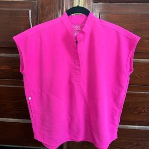 Figs Rafaela oversized scrub top in raspberry sorbet